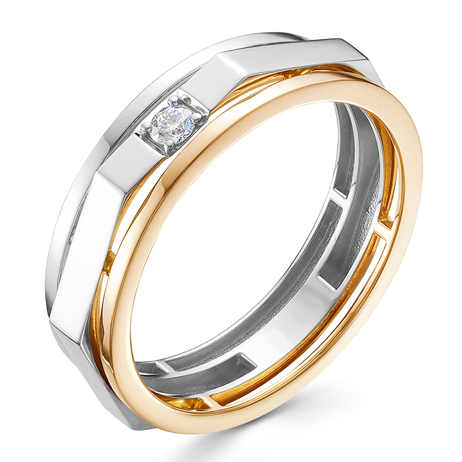 Кольцо, золото, бриллиант, 962-11001-1
